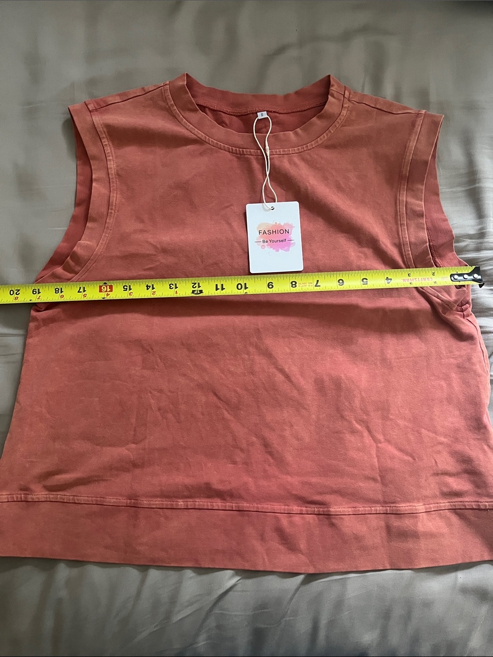 Women’s Cotton Tank Top & Skort Set - Brick Red - XS/S - Picture 3 of 7
